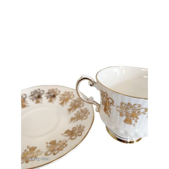 Elizabethan Staffordshire Hand Decorated 50th Anniversary Fine Bone China Tea Cu - Picture 16 of 16